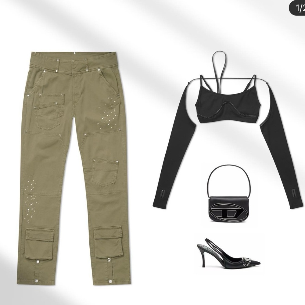 LPL Label Paint Splash Carpenter Trousers
